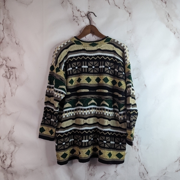 Vintage 3D Knit Sweater Size XL 90s Texture Cosby Coogi Inspired Ugly Christmas - Picture 6 of 12